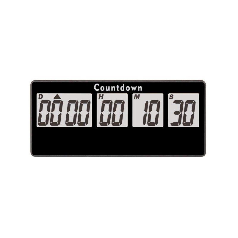 Jayron Retirement Countdown Timer - 9,999 Days Digital, Loud Alarms, Magnet Adsorption Stopwatch, Battery Operated, Replaceable, for Event Reminder, Pregnancy, Wedding, Kitchen (Black) - Image 1